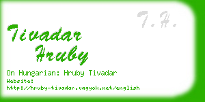 tivadar hruby business card
